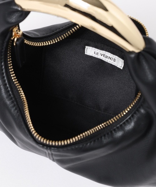 mysty woman（ミスティウーマン）の「【LE VERNIS】トライアングルBAG 574317（ハンドバッグ・レディース・ブラック/ベージュ・FREE）」の17枚目の写真