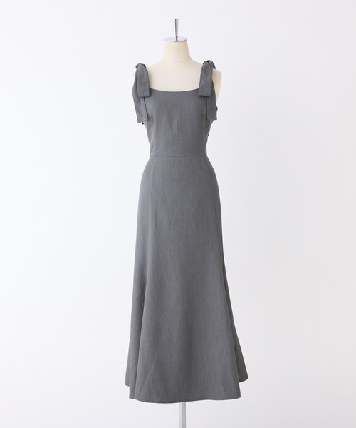 one after another NICE CLAUP（ワンアフターアナザーナイスクラップ）の「【WEB限定商品】マイナス5キロ見え/バックレースアップキャミワンピース（ワンピース・レディース・ベージュ系その他/グレー/ブラック系その他/ブラック・MEDIUM/LARGE）」の18枚目の写真