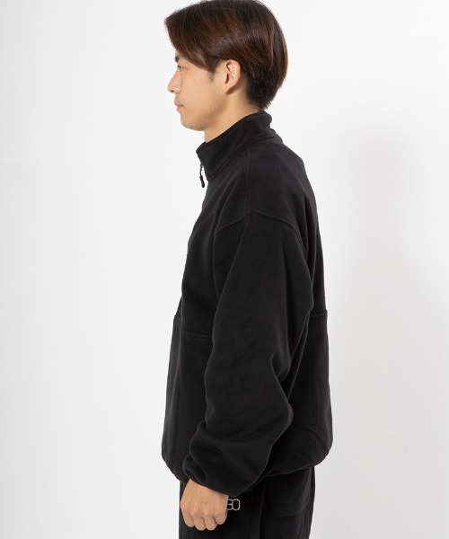 430(フォーサーティ)の「mj11002-PRTC FLEECE HALF ZIP PULL OVER プルオーバージャケット(25-143)(その他アウター・メンズ・ブラック・3/2/1/0)」の13枚目の写真