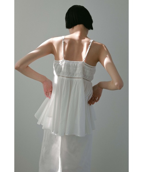 CASA FLINE（カーサフライン）の「【OC】オーガニックコットンレースキャミソール（シャツ/ブラウス・レディース・ホワイト/ネイビー/サックスブルー・FREE）」の19枚目の写真