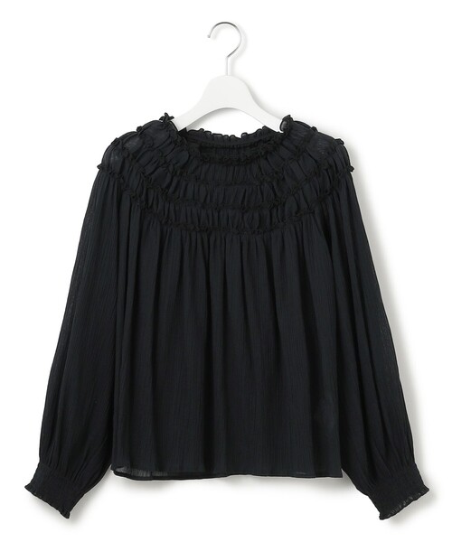 23区(ニジュウサンク)の「【SLOW/一部店舗限定】コットンクレープ ブラウス(シャツ/ブラウス・レディース・ダルブルー系/ブラック系/アイボリー系・38)」の9枚目の写真