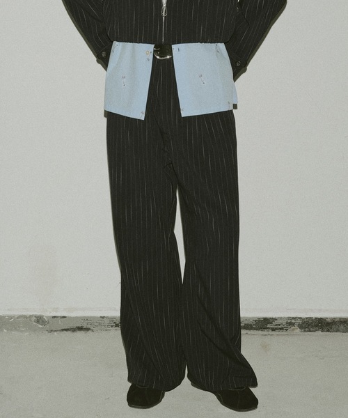 JIEDA ストライプ ワイド スラックス STRIPE WIDE ONE TUCK PANTS（スラックス）｜Jieda（ジエダ）の