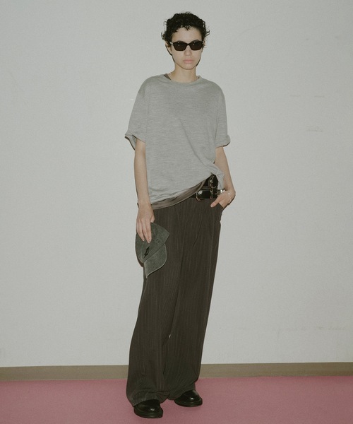 STRIPE WIDE ONE TUCK PANTS（スラックス）｜JIEDA（ジエダ）の