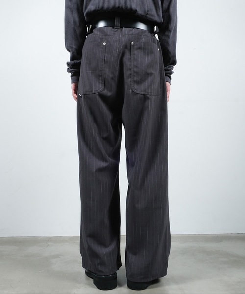 JIEDA（ジエダ）の「STRIPE WIDE ONE TUCK PANTS（スラックス）」 - WEAR