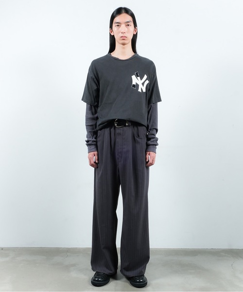 JIEDA（ジエダ）の「STRIPE WIDE ONE TUCK PANTS（スラックス）」 - WEAR