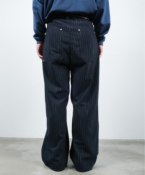 JIEDA（ジエダ）の「STRIPE WIDE ONE TUCK PANTS（スラックス）」 - WEAR