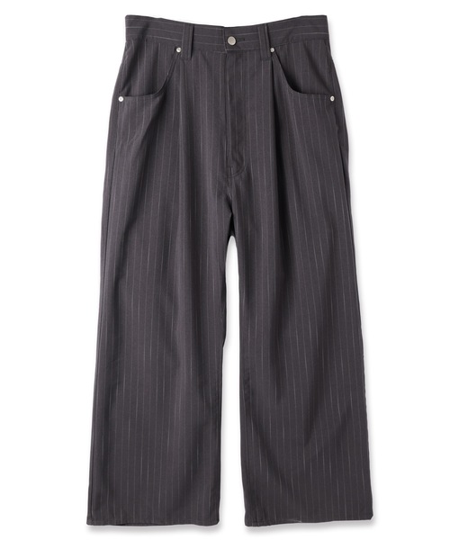 JIEDA（ジエダ）の「STRIPE WIDE ONE TUCK PANTS（スラックス）」 - WEAR