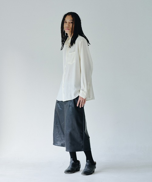 Camphor wood（カンファーウッド）の「wide baggy PU-leather shorts / ワイドバギーPUレザーショーツ（その他パンツ・メンズ・ブラック・SMALL/MEDIUM/LARGE）」の19枚目の写真