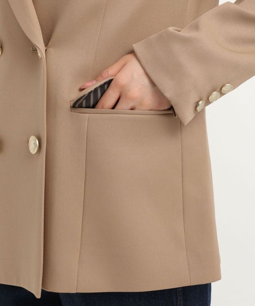 Andemiu（アンデミュウ）の「【新色ブラックWEB限定登場】キンボタンジャケット579802（テーラードジャケット・レディース・アイボリー/ネイビー/ベージュ/ブラウン/ブラック・FREE）」の14枚目の写真