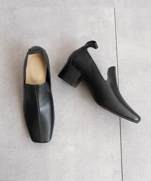 Fabby fabby(ファビィーファビィー)の「スクエアーオニグリヒールパンプス(パンプス・レディース・ブラック/ブラウン/シルバー・LARGE/MEDIUM/SMALL)」の5枚目の写真