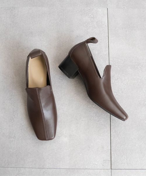 Fabby fabby(ファビィーファビィー)の「スクエアーオニグリヒールパンプス(パンプス・レディース・ブラック/ブラウン/シルバー・LARGE/MEDIUM/SMALL)」の6枚目の写真
