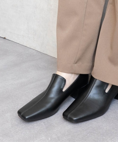 Fabby fabby(ファビィーファビィー)の「スクエアーオニグリヒールパンプス(パンプス・レディース・ブラック/ブラウン/シルバー・LARGE/MEDIUM/SMALL)」の8枚目の写真