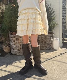 【25AW】フリルミニティアードスカパン