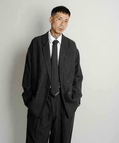 Subciety（サブサエティ）の「Herringbone double tailored jkt（テーラードジャケット・メンズ・ブラウン/グレー/ブラック・X-LARGE/LARGE/MEDIUM/SMALL）」の7枚目の写真