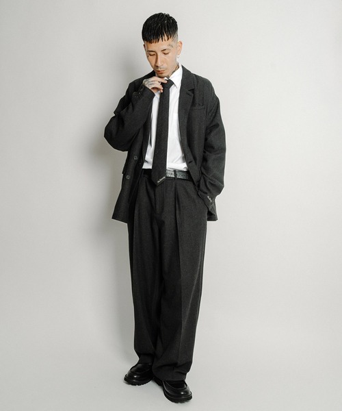 Subciety（サブサエティ）の「Herringbone double tailored jkt（テーラードジャケット・メンズ・ブラウン/グレー/ブラック・X-LARGE/LARGE/MEDIUM/SMALL）」の9枚目の写真