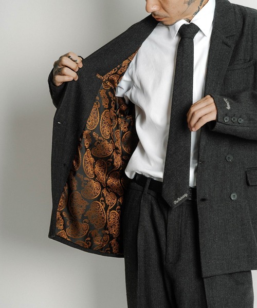 Subciety（サブサエティ）の「Herringbone double tailored jkt（テーラードジャケット・メンズ・ブラウン/グレー/ブラック・X-LARGE/LARGE/MEDIUM/SMALL）」の10枚目の写真