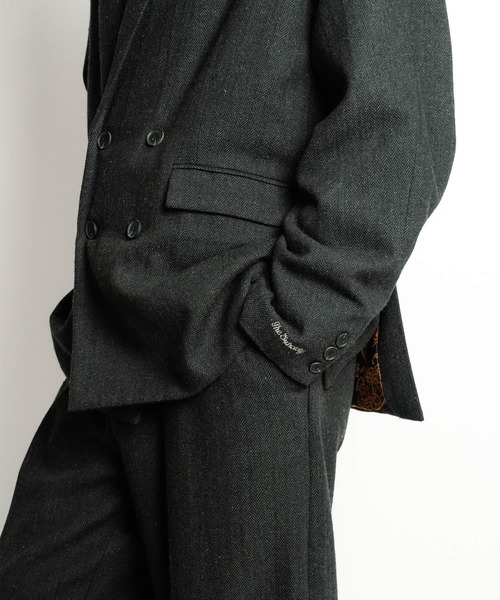 Subciety（サブサエティ）の「Herringbone double tailored jkt（テーラードジャケット・メンズ・ブラウン/グレー/ブラック・X-LARGE/LARGE/MEDIUM/SMALL）」の14枚目の写真