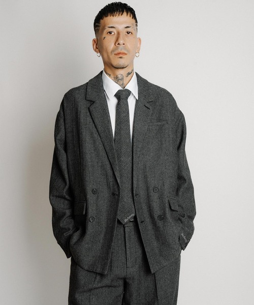 Subciety（サブサエティ）の「Herringbone double tailored jkt（テーラードジャケット・メンズ・ブラウン/グレー/ブラック・X-LARGE/LARGE/MEDIUM/SMALL）」の19枚目の写真