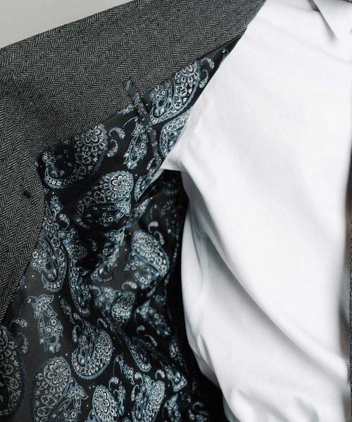 Subciety（サブサエティ）の「Herringbone double tailored jkt（テーラードジャケット・メンズ・ブラウン/グレー/ブラック・X-LARGE/LARGE/MEDIUM/SMALL）」の20枚目の写真