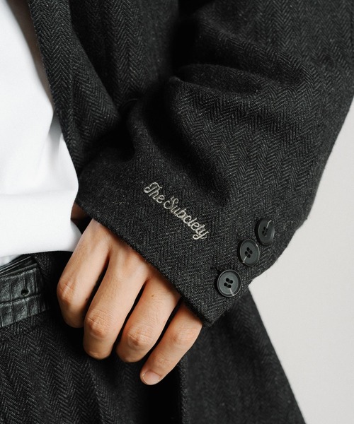 Subciety（サブサエティ）の「Herringbone double tailored jkt（テーラードジャケット・メンズ・ブラウン/グレー/ブラック・X-LARGE/LARGE/MEDIUM/SMALL）」の18枚目の写真