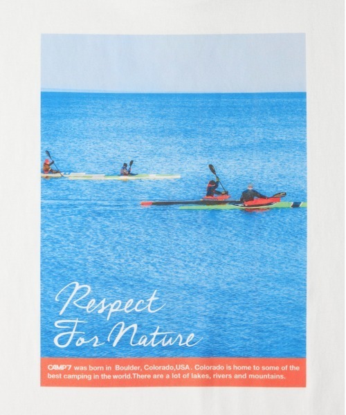 CAMP7（キャンプセブン）の「【接触冷感】【CAMP7】バックフォトプリントＴシャツ / エコ素材（Tシャツ/カットソー・メンズ・ホワイト/ブラック・L/XL/M）」の8枚目の写真