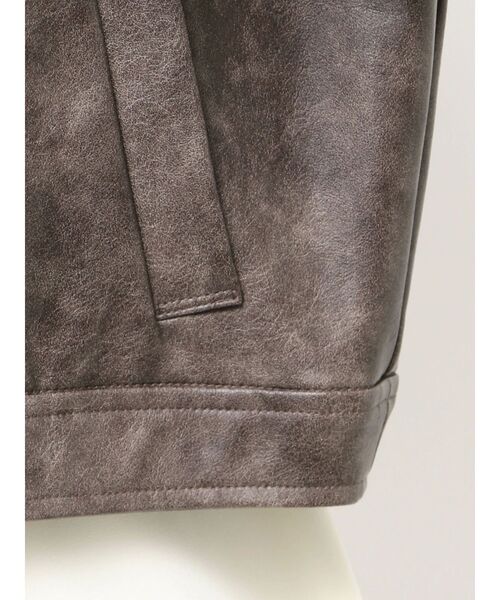 MERCURYDUO(マーキュリーデュオ)の「フェイクレザークロップドブルゾン(ブルゾン・レディース・ブラック/ブラウン・FREE)」の22枚目の写真