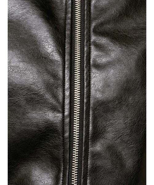 MERCURYDUO(マーキュリーデュオ)の「フェイクレザークロップドブルゾン(ブルゾン・レディース・ブラック/ブラウン・FREE)」の14枚目の写真