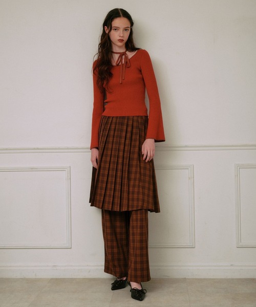 3.3 Field Trip （3.3フィールドトリップ）の「3.3 Field Trip／チョーカー付きニットロングスリーブ（ニット/セーター・レディース・ブラック/グレー/オフホワイト/レッド・FREE）」の22枚目の写真