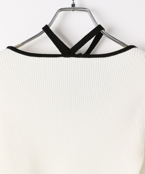 3.3 Field Trip （3.3フィールドトリップ）の「3.3 Field Trip／チョーカー付きニットロングスリーブ（ニット/セーター・レディース・ブラック/グレー/オフホワイト/レッド・FREE）」の14枚目の写真