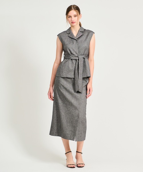 【新品未使用】エストネーション　ツイードジレ セール】ESTNATION / ミックスツイード ジレ（ベスト）｜ESTNATION