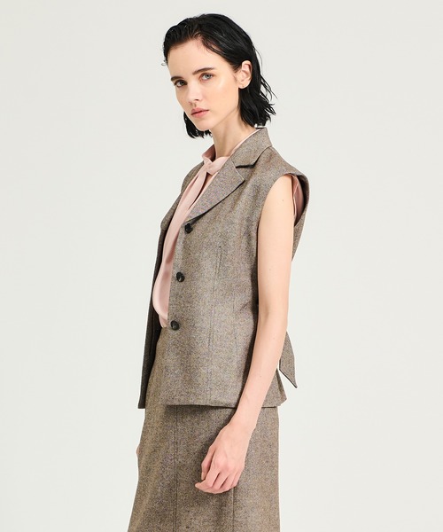 セール】ESTNATION / ミックスツイード ジレ（ベスト）｜ESTNATION