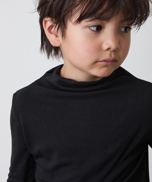 riziere(リジェール)の「シームレスハイネックプルオーバー(MOMとお揃い)(Tシャツ/カットソー・キッズ・ブラウン/ホワイト/ブラック・130/120/110/100/90/150/140)」の16枚目の写真