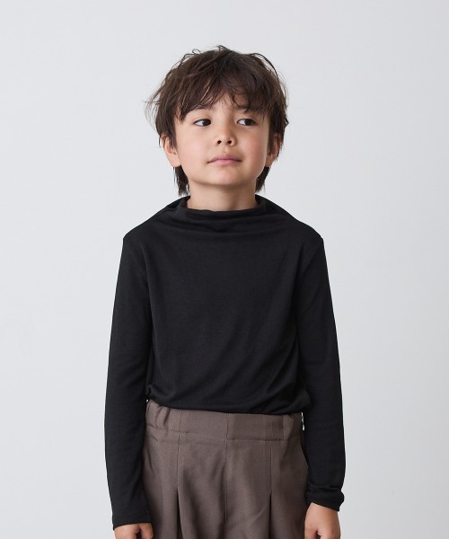 riziere(リジェール)の「シームレスハイネックプルオーバー(MOMとお揃い)(Tシャツ/カットソー・キッズ・ブラウン/ホワイト/ブラック・130/120/110/100/90/150/140)」の18枚目の写真