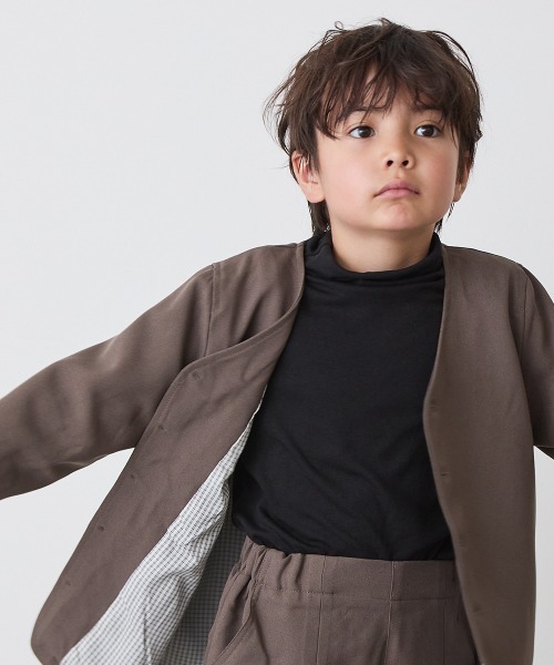 riziere(リジェール)の「シームレスハイネックプルオーバー(MOMとお揃い)(Tシャツ/カットソー・キッズ・ブラウン/ホワイト/ブラック・130/120/110/100/90/150/140)」の19枚目の写真