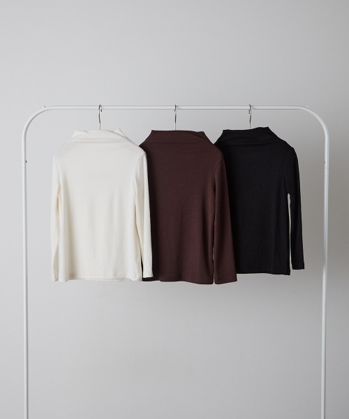 riziere(リジェール)の「シームレスハイネックプルオーバー(MOMとお揃い)(Tシャツ/カットソー・キッズ・ブラウン/ホワイト/ブラック・130/120/110/100/90/150/140)」の21枚目の写真