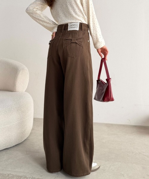 VIVIANO/ヴィヴィアーノ】《STUDIOUS別注》Panel Tulle Denim Pants