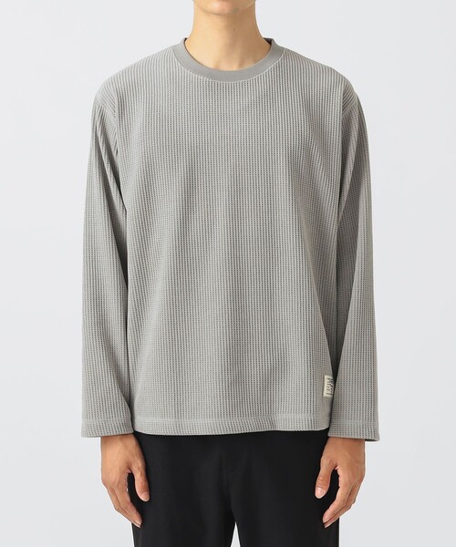 BEAMS HEART(ビームスハート)の「モール ワッフル ロングスリーブ カットソー(Tシャツ/カットソー・メンズ・グレー/ブラック・S/M/L/XL)」の22枚目の写真