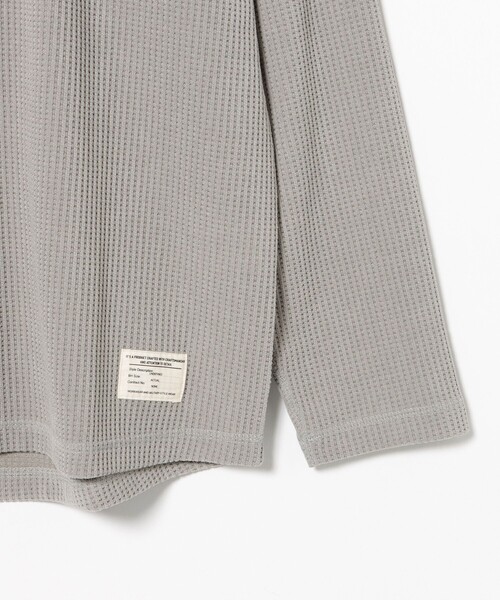 BEAMS HEART(ビームスハート)の「モール ワッフル ロングスリーブ カットソー(Tシャツ/カットソー・メンズ・グレー/ブラック・S/M/L/XL)」の7枚目の写真