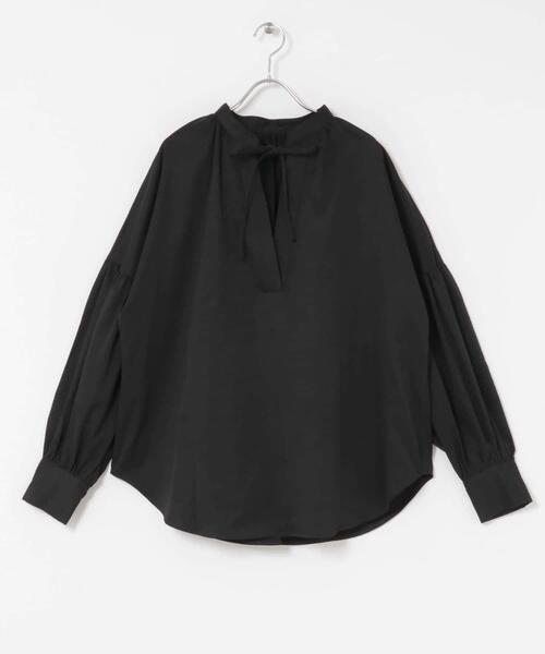 ITEMS URBANRESEARCH(アイテムズ アーバンリサーチ)の「『イージーケア』スキッパーボリュームブラウス(シャツ/ブラウス・レディース・ベージュ/ブラック/グレー系その他・FREE)」の8枚目の写真