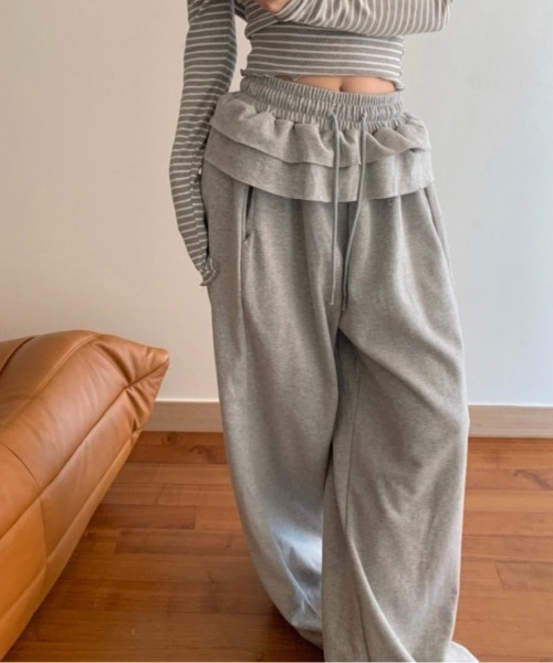 YUGA_YGMC Ribbon Frill docking wide length pants(その他 YUGA_YGMC Ribbon Frill docking wide length pants(その他