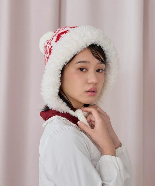 kaorinomori（カオリノモリ）の「kaorinomori ラフィーフード / カオリノモリ（ハット・レディース・ライトブルー/ホワイト/ブラウン・FREE）」の4枚目の写真