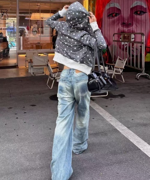 FreeZone(フリーゾーン)の「クロスウエスト ワイドデニムパンツ(デニムパンツ・メンズ・ブルー・S/M/L)」の10枚目の写真