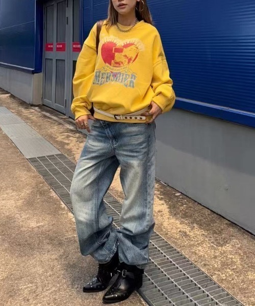 FreeZone(フリーゾーン)の「クロスウエスト ワイドデニムパンツ(デニムパンツ・メンズ・ブルー・S/M/L)」の17枚目の写真