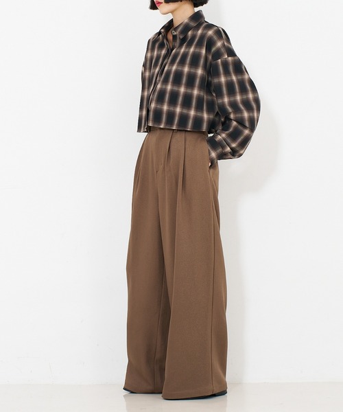 NOMINE(ノミネ)の「【セットアップ】タックワイドパンツ(その他パンツ・レディース・ブラック/モカ/ブラック系その他・S/M)」の16枚目の写真