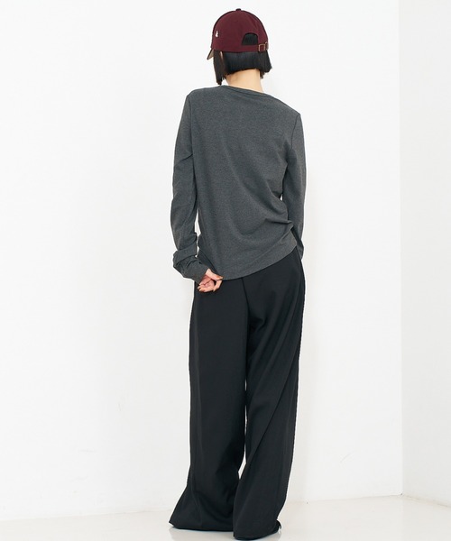 NOMINE(ノミネ)の「【セットアップ】タックワイドパンツ(その他パンツ・レディース・ブラック/モカ/ブラック系その他・S/M)」の19枚目の写真