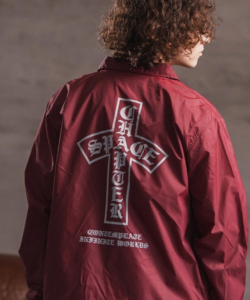 CAMBIO(カンビオ)の「mj11110- プリントコーチジャケット_Arch(2502116MCB)(その他アウター・メンズ・ブラック/バーガンディー/グレー系その他・XL/S/M/L)」の3枚目の写真