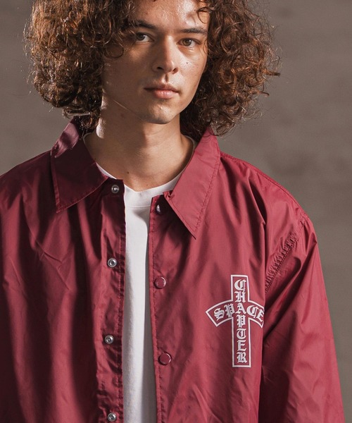 CAMBIO(カンビオ)の「mj11110- プリントコーチジャケット_Arch(2502116MCB)(その他アウター・メンズ・ブラック/バーガンディー/グレー系その他・XL/S/M/L)」の4枚目の写真