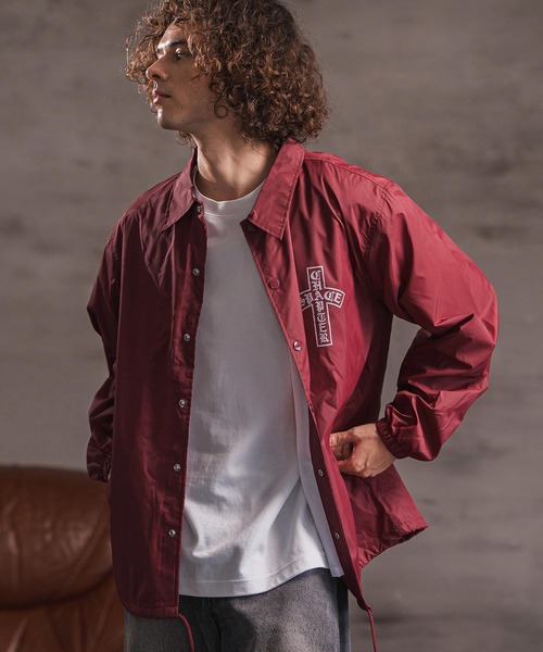 CAMBIO(カンビオ)の「mj11110- プリントコーチジャケット_Arch(2502116MCB)(その他アウター・メンズ・ブラック/バーガンディー/グレー系その他・XL/S/M/L)」の6枚目の写真