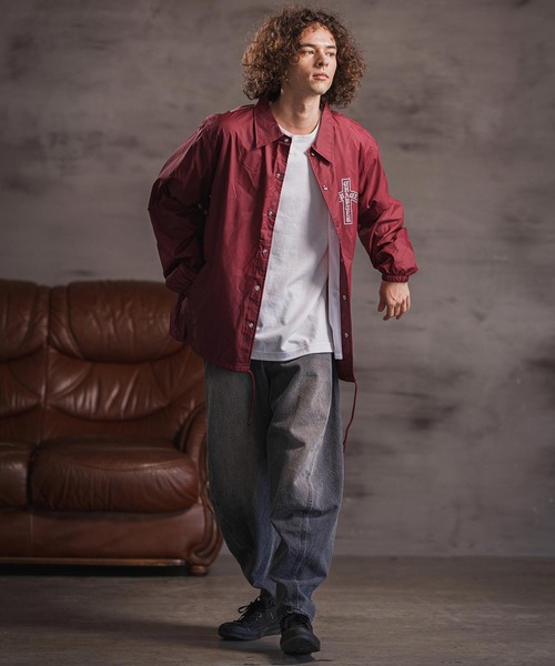 CAMBIO(カンビオ)の「mj11110- プリントコーチジャケット_Arch(2502116MCB)(その他アウター・メンズ・ブラック/バーガンディー/グレー系その他・XL/S/M/L)」の8枚目の写真