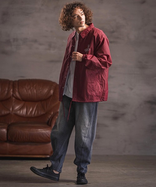 CAMBIO(カンビオ)の「mj11110- プリントコーチジャケット_Arch(2502116MCB)(その他アウター・メンズ・ブラック/バーガンディー/グレー系その他・XL/S/M/L)」の9枚目の写真